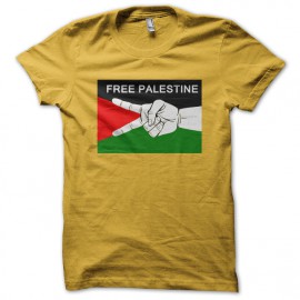tee shirt free palestine jaune