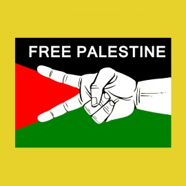 tee shirt free palestine jaune